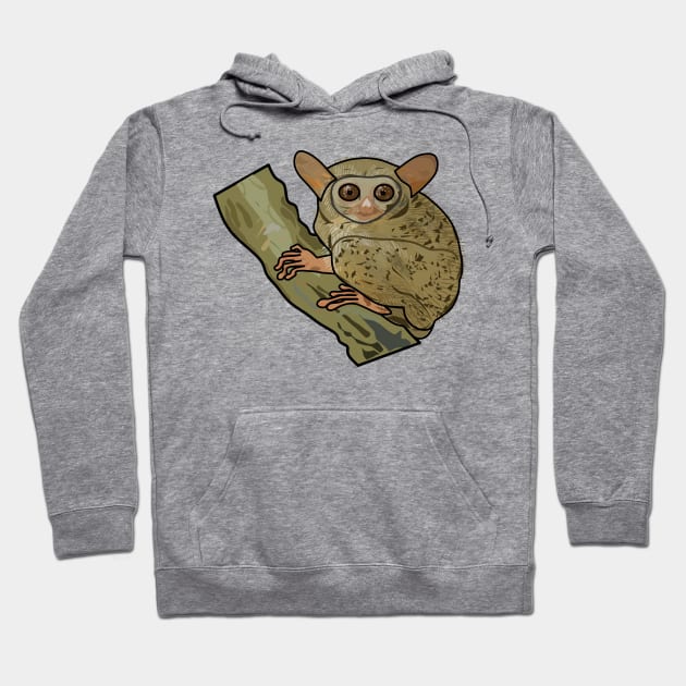 Tarsier cartoon illustration Hoodie by Miss Cartoon